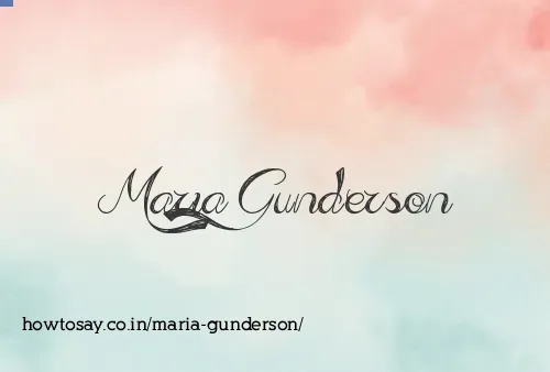 Maria Gunderson