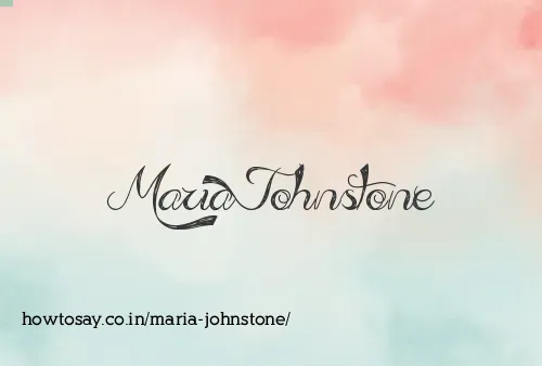 Maria Johnstone