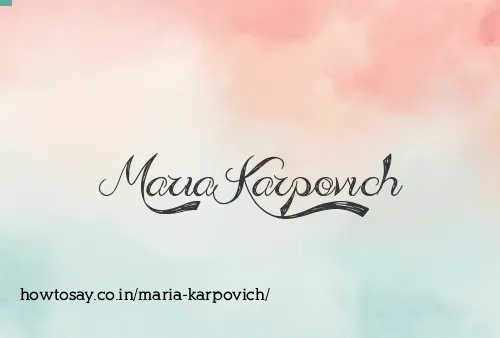 Maria Karpovich