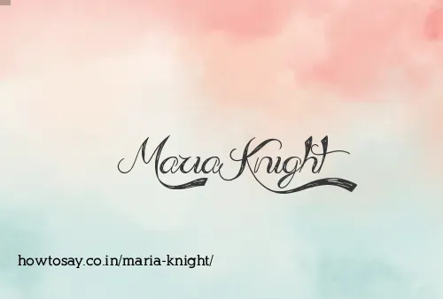 Maria Knight