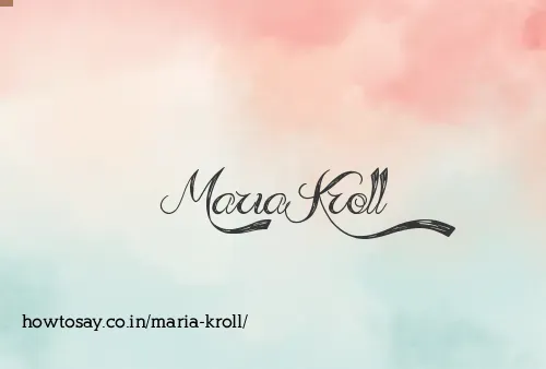 Maria Kroll