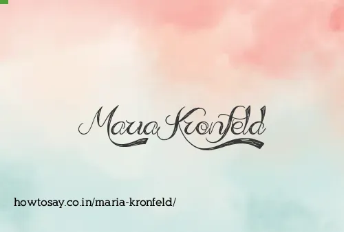 Maria Kronfeld