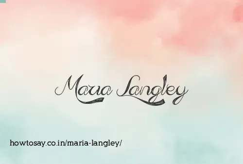 Maria Langley