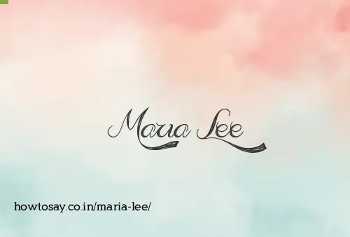 Maria Lee