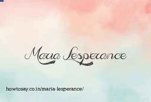 Maria Lesperance