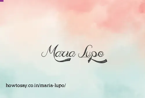 Maria Lupo