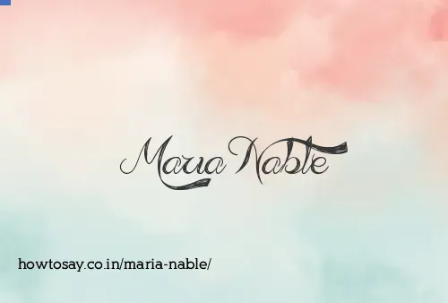 Maria Nable