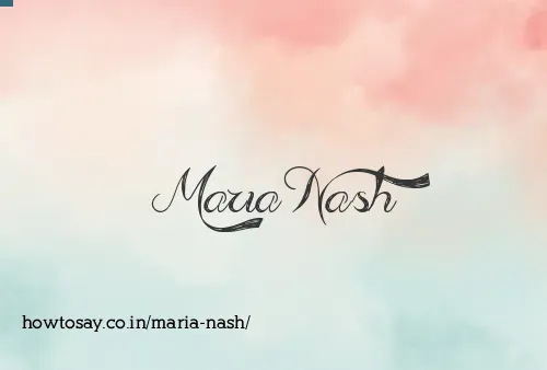 Maria Nash