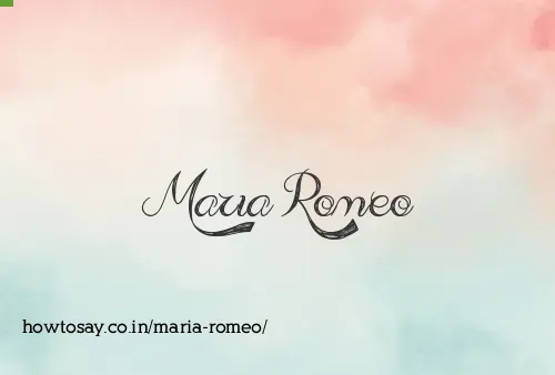 Maria Romeo