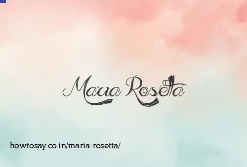 Maria Rosetta