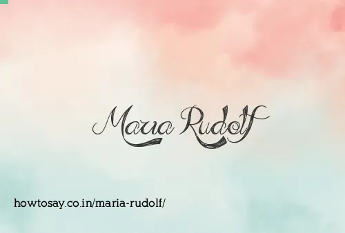 Maria Rudolf