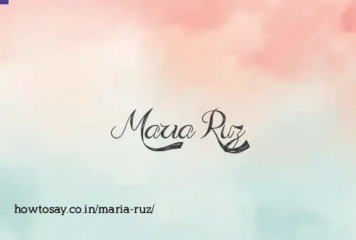 Maria Ruz