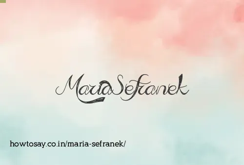 Maria Sefranek