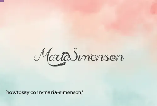 Maria Simenson