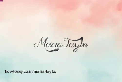 Maria Taylo