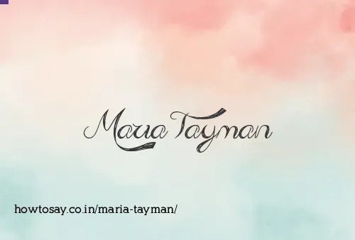 Maria Tayman