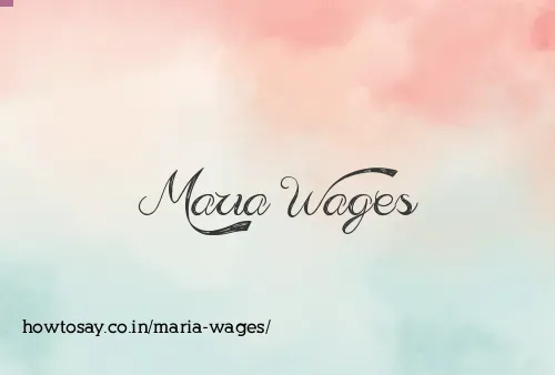 Maria Wages