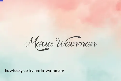 Maria Wainman
