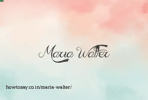 Maria Walter