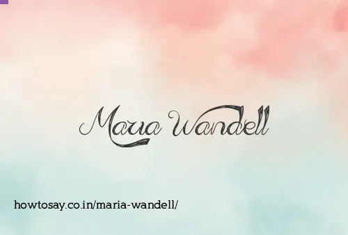 Maria Wandell