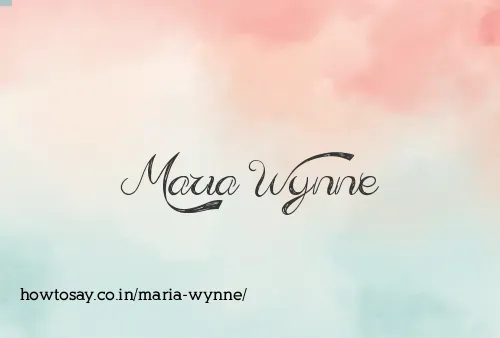 Maria Wynne