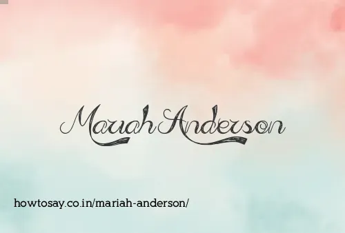 Mariah Anderson