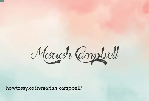 Mariah Campbell
