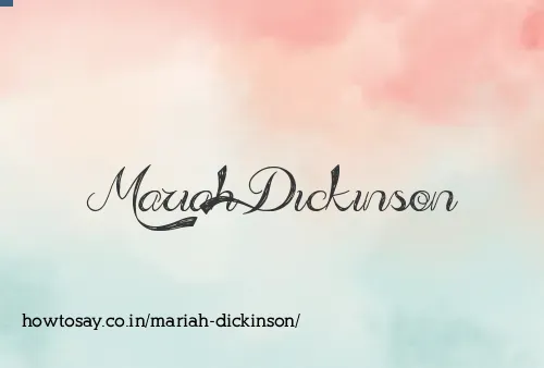 Mariah Dickinson