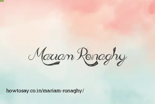 Mariam Ronaghy