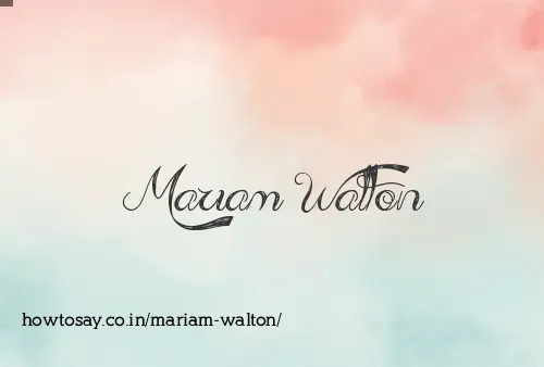 Mariam Walton