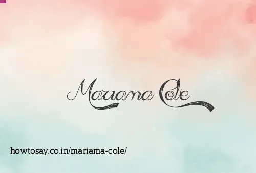 Mariama Cole
