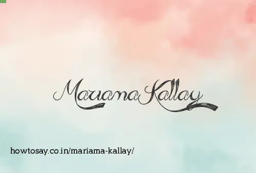 Mariama Kallay