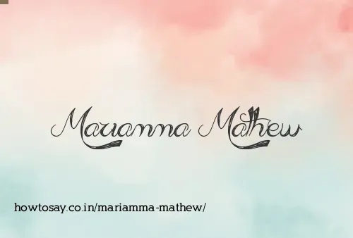 Mariamma Mathew