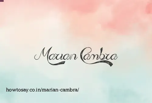 Marian Cambra