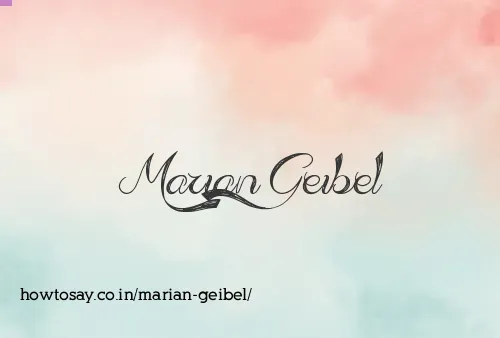 Marian Geibel