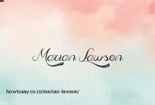 Marian Lawson