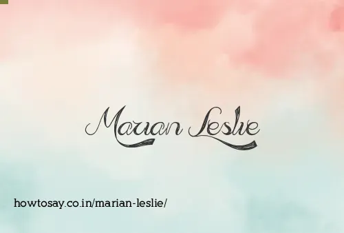 Marian Leslie