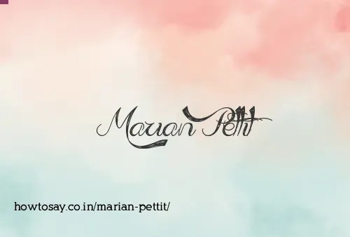 Marian Pettit