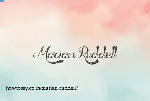 Marian Ruddell