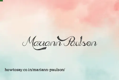 Mariann Paulson
