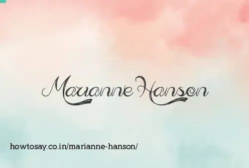 Marianne Hanson