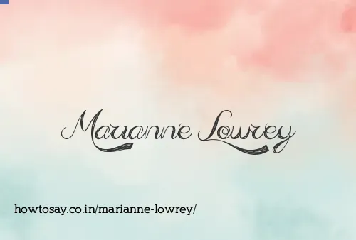 Marianne Lowrey