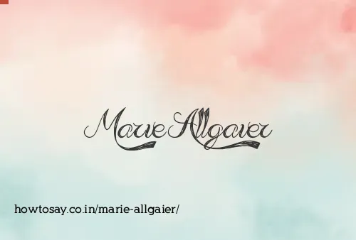 Marie Allgaier