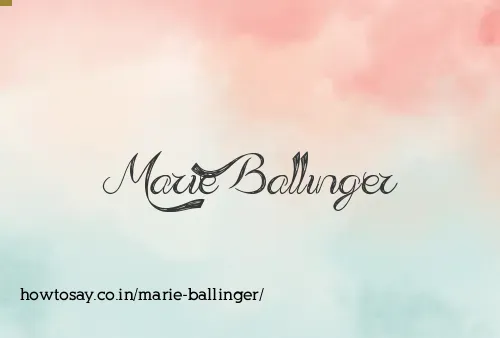 Marie Ballinger