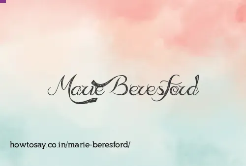 Marie Beresford