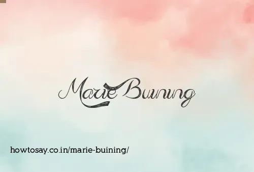 Marie Buining