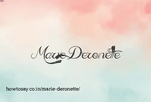 Marie Deronette