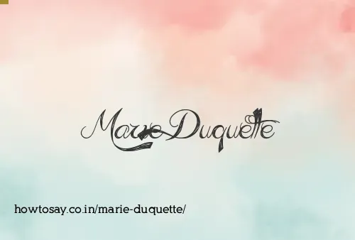 Marie Duquette