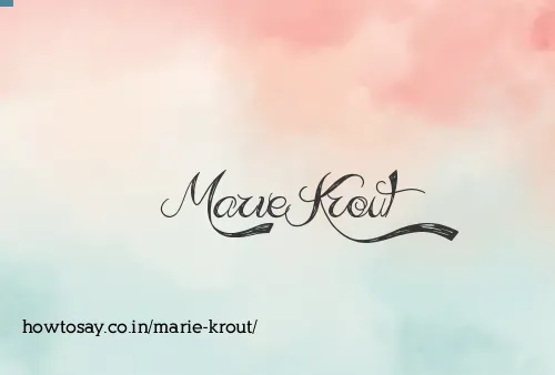 Marie Krout