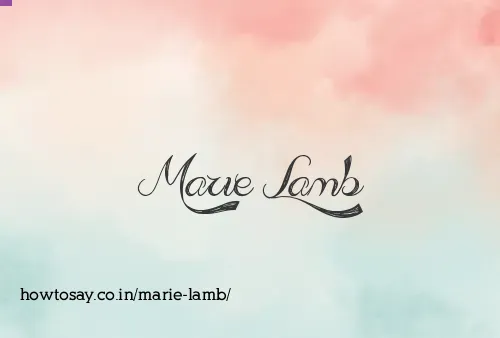 Marie Lamb